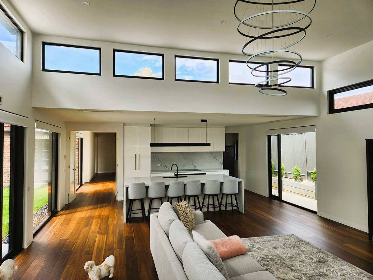 A rear house extension to the Tudor-style home